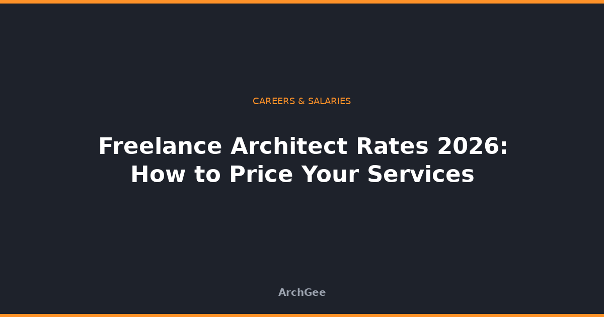 Freelance Architect Rates 2026: How to Price Your Services