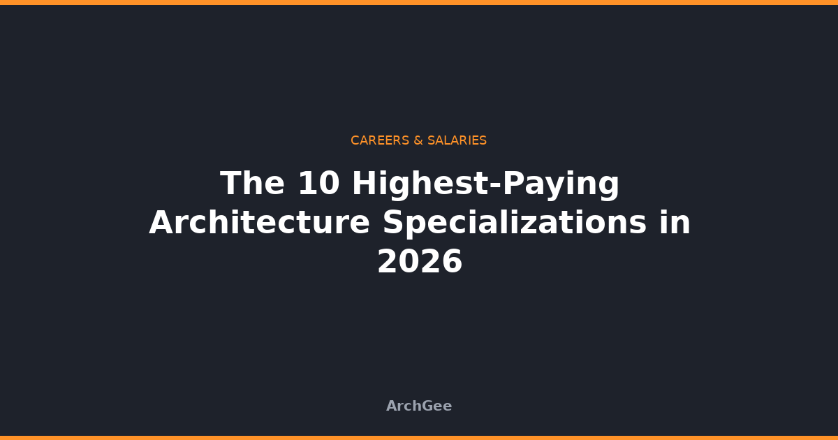 The 10 Highest-Paying Architecture Specializations in 2026