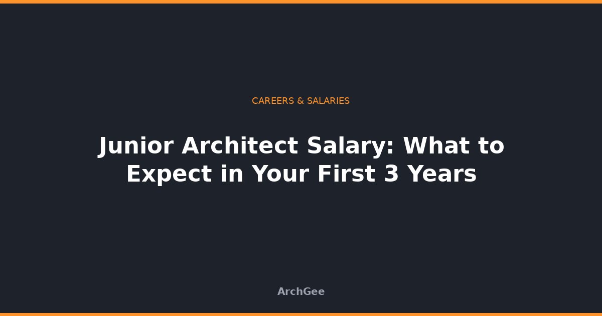 Junior Architect Salary: What to Expect in Your First 3 Years