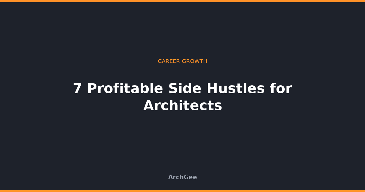 7 Profitable Side Hustles for Architects