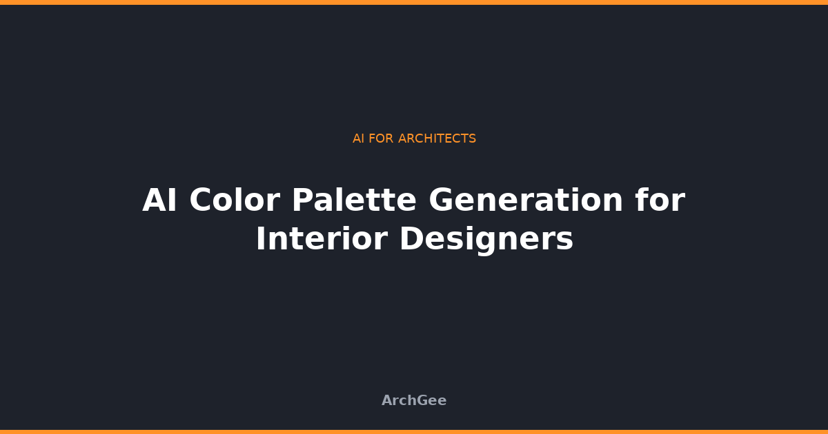 AI Color Palette Generation for Interior Designers