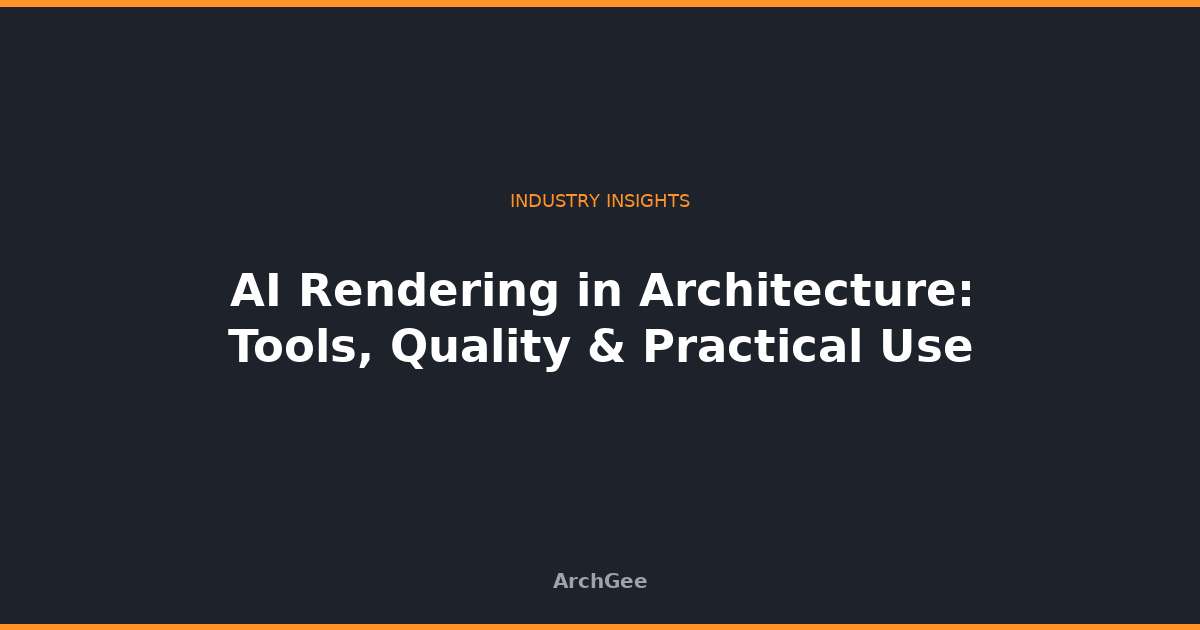 AI Rendering in Architecture: Tools, Quality & Practical Use