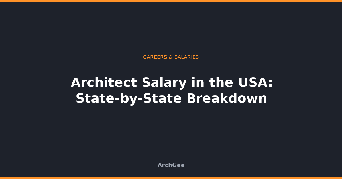 Architect Salary in the USA: State-by-State Breakdown