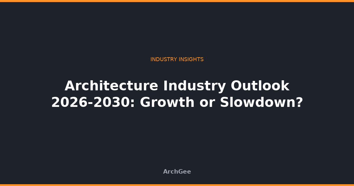 Architecture Industry Outlook 2026-2030: Growth or Slowdown?