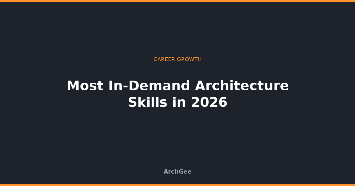 Most In-Demand Architecture Skills in 2026