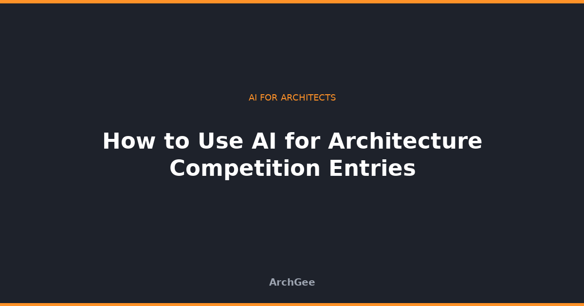 How to Use AI for Architecture Competition Entries