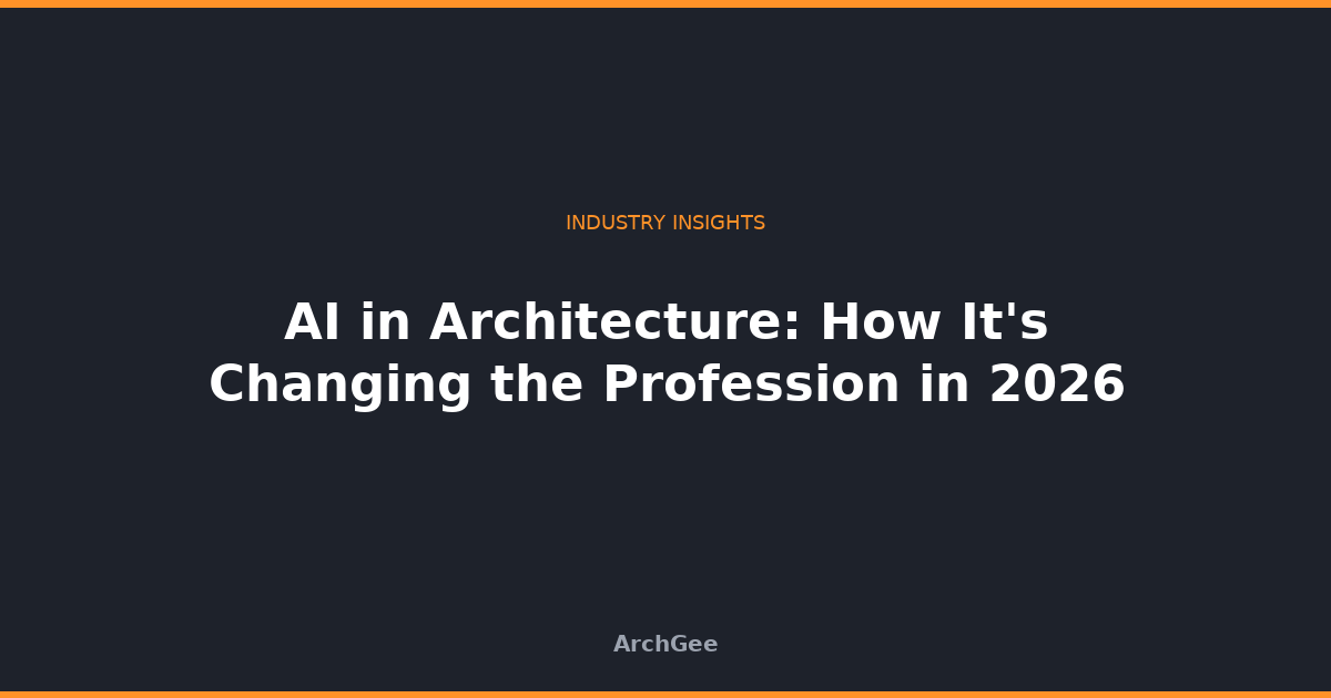 AI in Architecture: How It's Changing the Profession in 2026