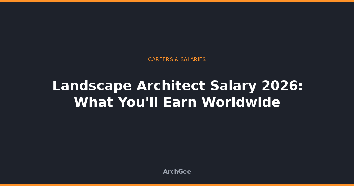 Landscape Architect Salary 2026: What You'll Earn Worldwide