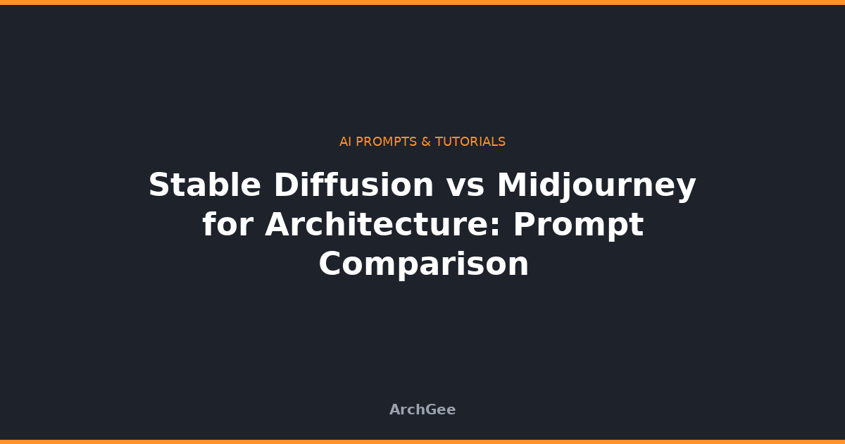 Stable Diffusion vs Midjourney for Architecture: Prompt Comparison
